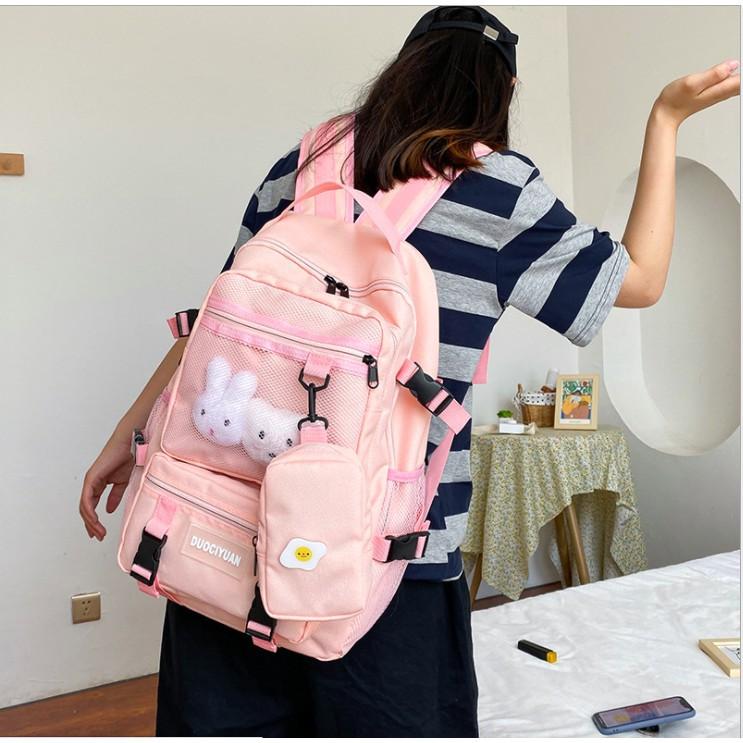 Balo ulzzang nữ chống nước đi học đi chơi phong cách Hàn quốc – kèm túi nhỏ