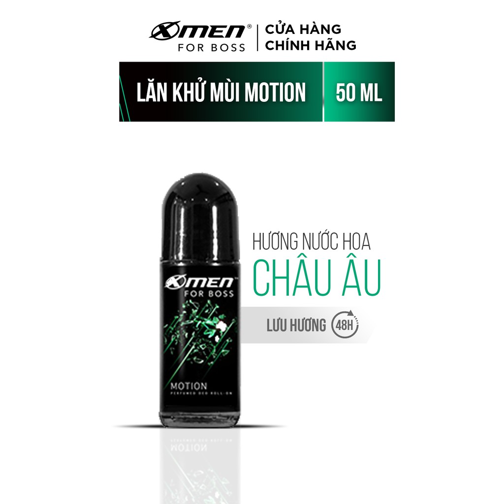 Lăn khử mùi X-Men For Boss Motion - Mùi hương năng động phóng khoáng 50ml