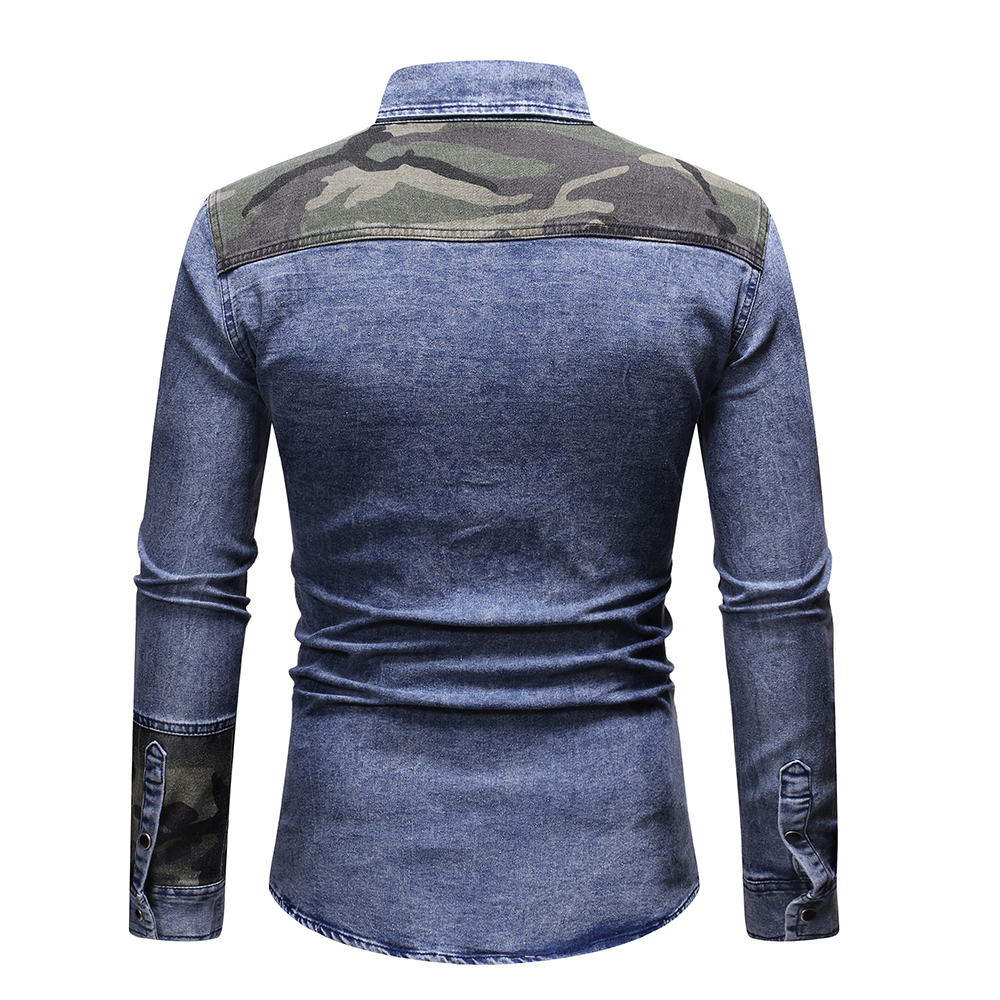 áo sơ mi, áo sơ mi nam jean dài tay phóng cách hàn quốc phối rằn ri độc lạ, trẻ trung và năng động, chất vải dày dặn thoáng mát , mặc 4 màu - H67