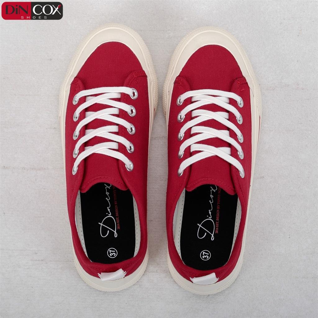 Giày Sneaker Vải Nữ DINCOX C20 Nữ Tính Sang Trọng Red