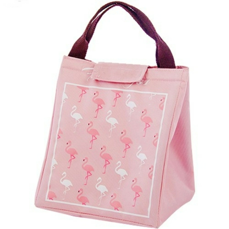 Túi đựng cơm, túi đựng thức ăn hình cò Flamingo có lớp giấy bạc giữ nhiệt tốt
