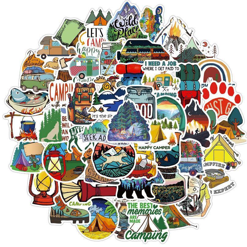 Sticker dán cao cấp Cắm Trại Ngoài Trời Cực COOL ms#205