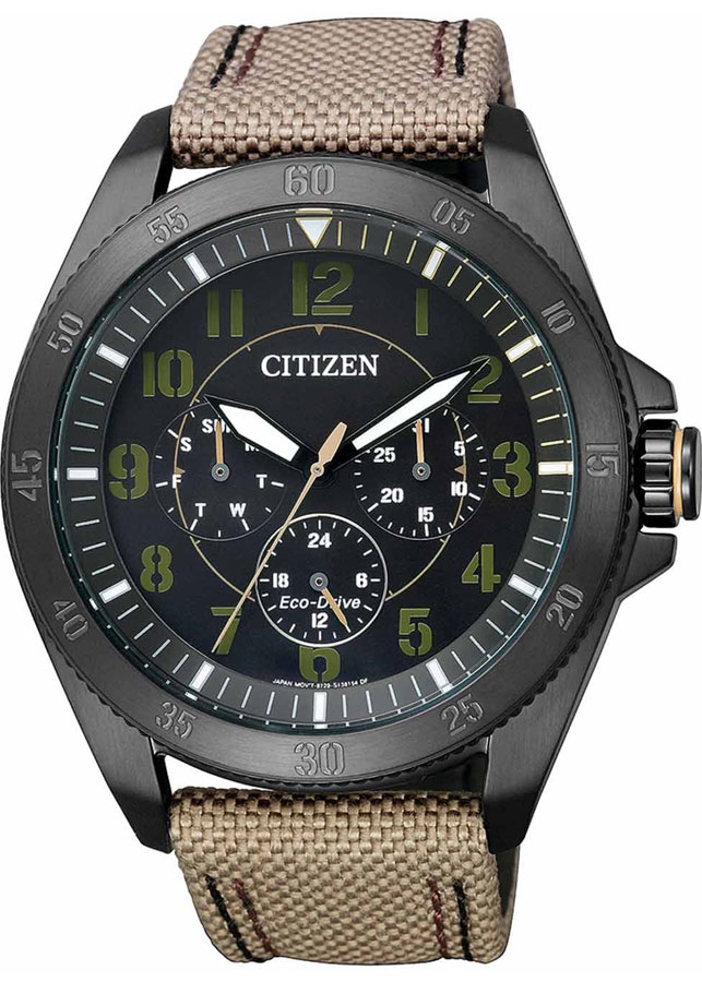 Đồng Hồ Nam Citizen Dây Vải Nato BU2035-05E - Mặt Đen