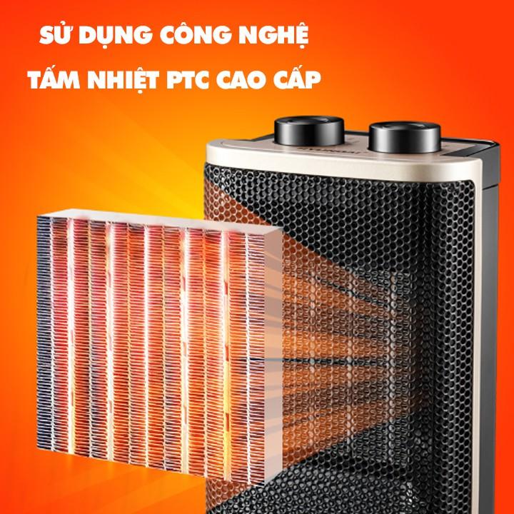 Máy Sưởi mini Công Suất 1500W Tùy Chỉnh Nhiệt Độ - Hàng Nhập Khẩu