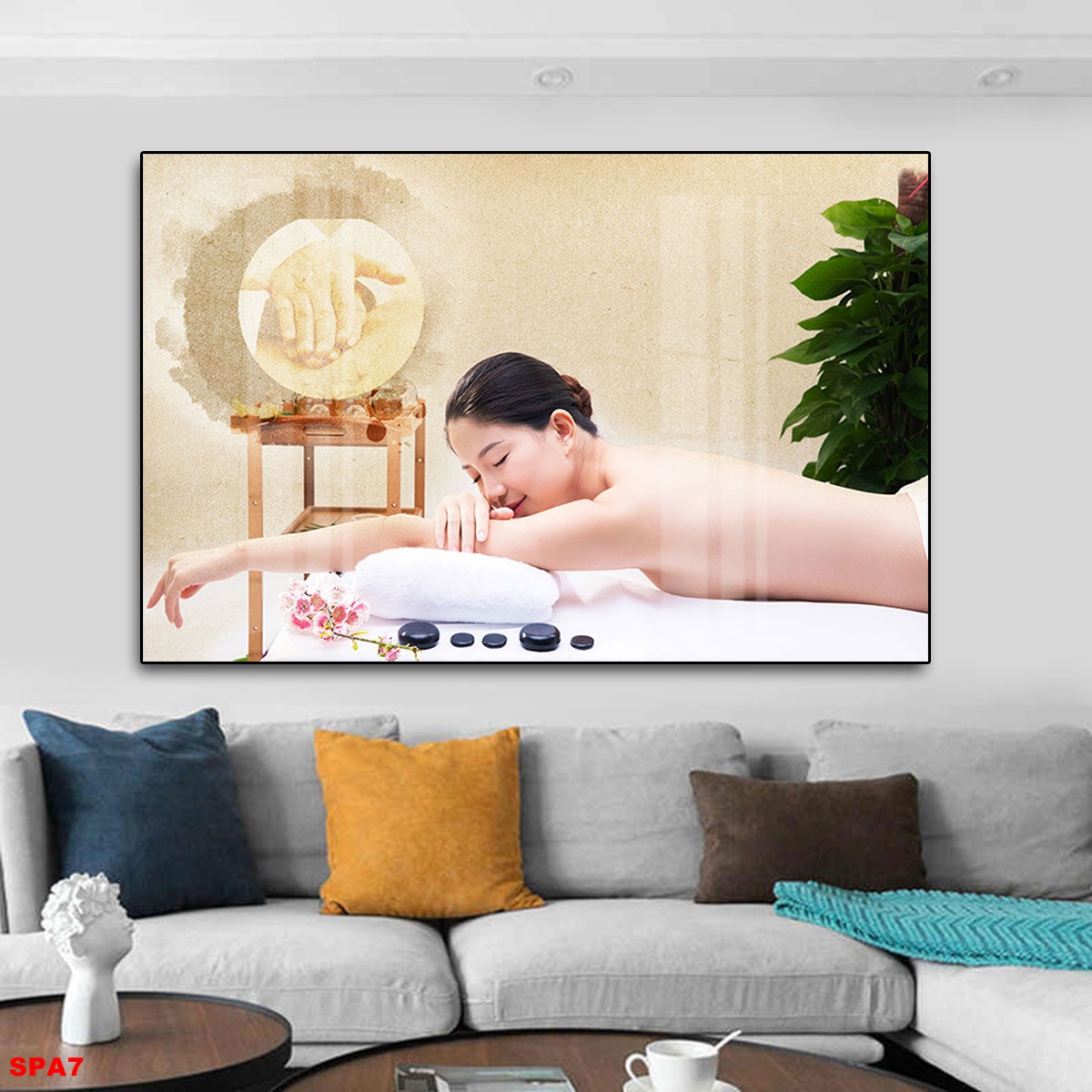 Tranh Đơn Trang Trí Sang Trọng - Tranh Cô Gái Treo Tường Spa Đẹp