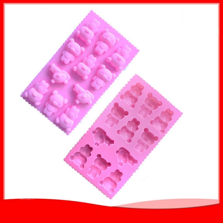 Khuôn silicon gấu mini