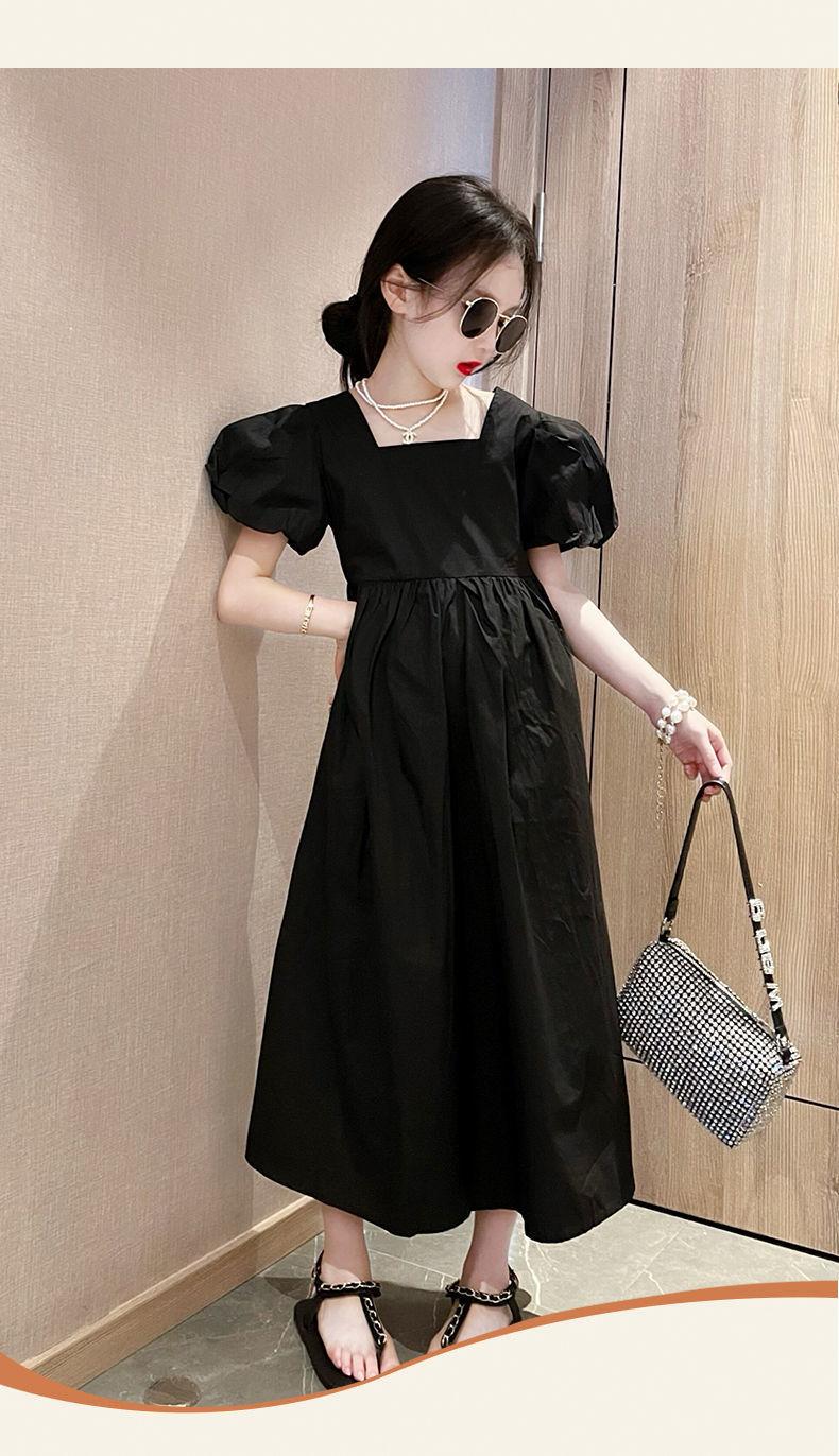 DONGSHOP HOT Cô gái ăn mặc mùa hè 2023 vừa lớn bé váy cô gái mỏng mùa hè ăn mặc phong cách phương Tây thời trang đầm dài cho trẻ em