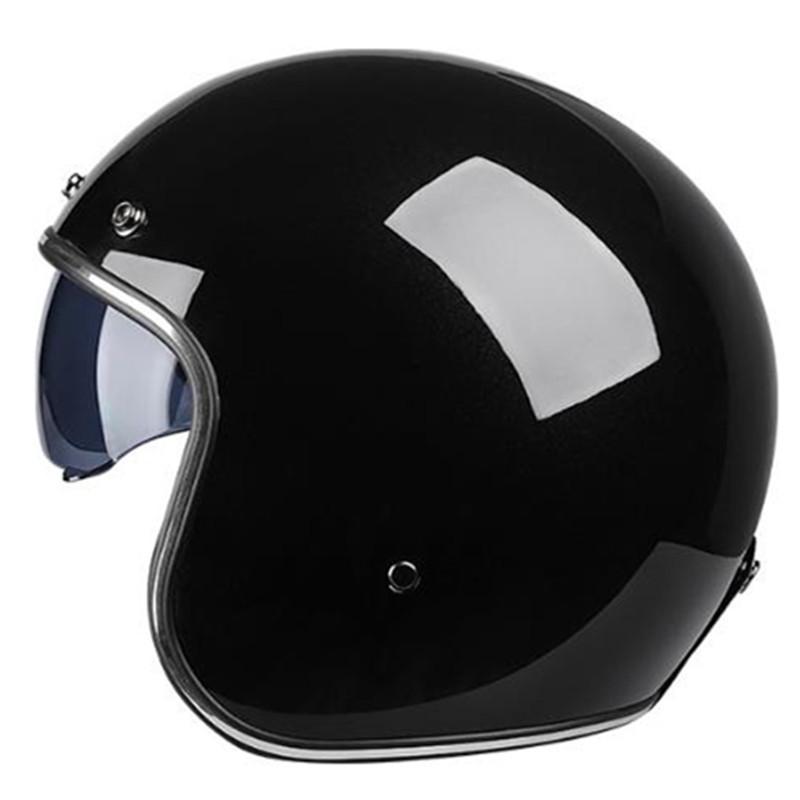 Retro Motorcycle Helmet 3/4 Open Face Dual Lens Electric Bicycle Helmet Summer Motorbike Helmet