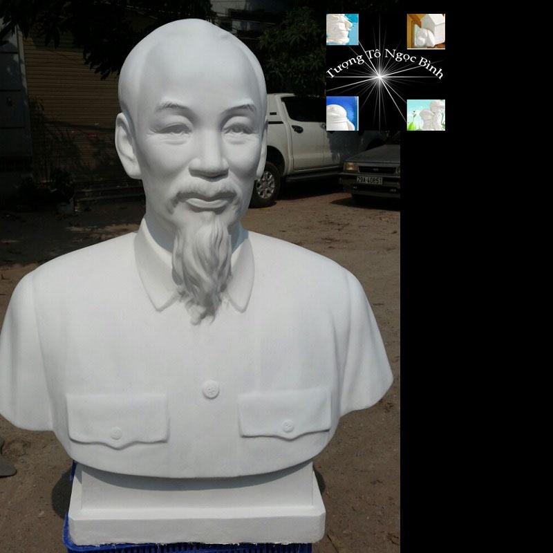 Tượng Bác Hồ 1m bán thân thạch cao trắng, nhũ đồng◘Xưởng đổ trực tiếp◘Tượng đẹp, khuôn mẫu chuẩn,đúc gia công tỉ mỉ
