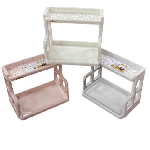 Kệ gia vị nhựa 2 tầng đa năng mã 5566 - nhựa PP chắc chắn