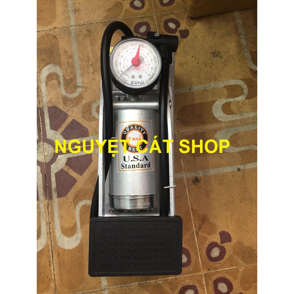 Bơm đạp chân xe máy đa năng