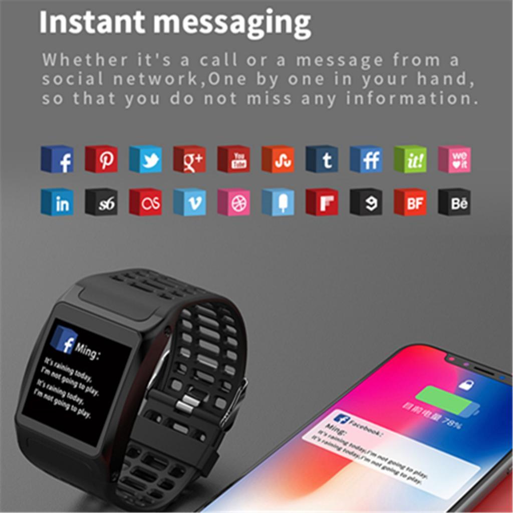 Smart Bracelet Sports Fitness Tracker Health Sleep Monitor Wristband Black