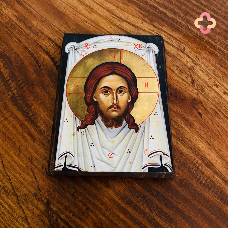 Icon Gương Mặt Của Thiên Chúa - Tranh Gỗ Thủ Công Rustic / Icon of The Holy Face