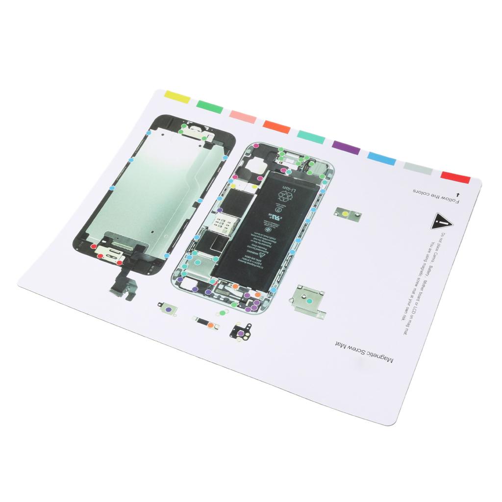 Professional Magnetic Pad with Screws Mapping Project Mat Pad Guide Tool Cell Phone Dissemble Tool Repairing Tool Kit for iPhone 6 6s