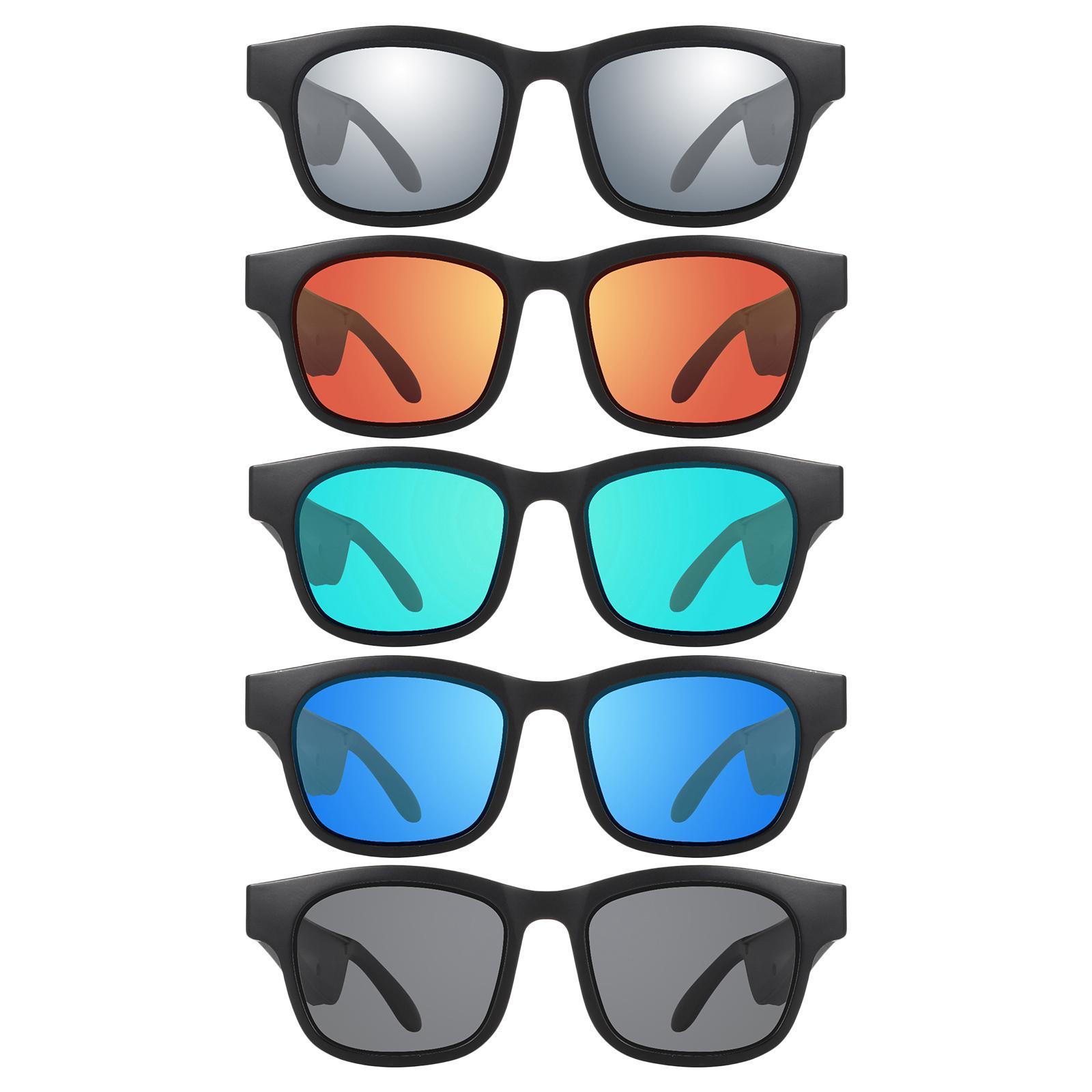 Conduction Glasses Sunglasses Bluetooth Wireless Headset Blue