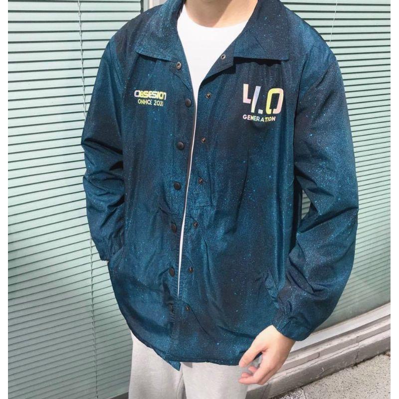 Áo khoác dù , áo khoác loang màu 4.0 phát sáng ,2 lớp
