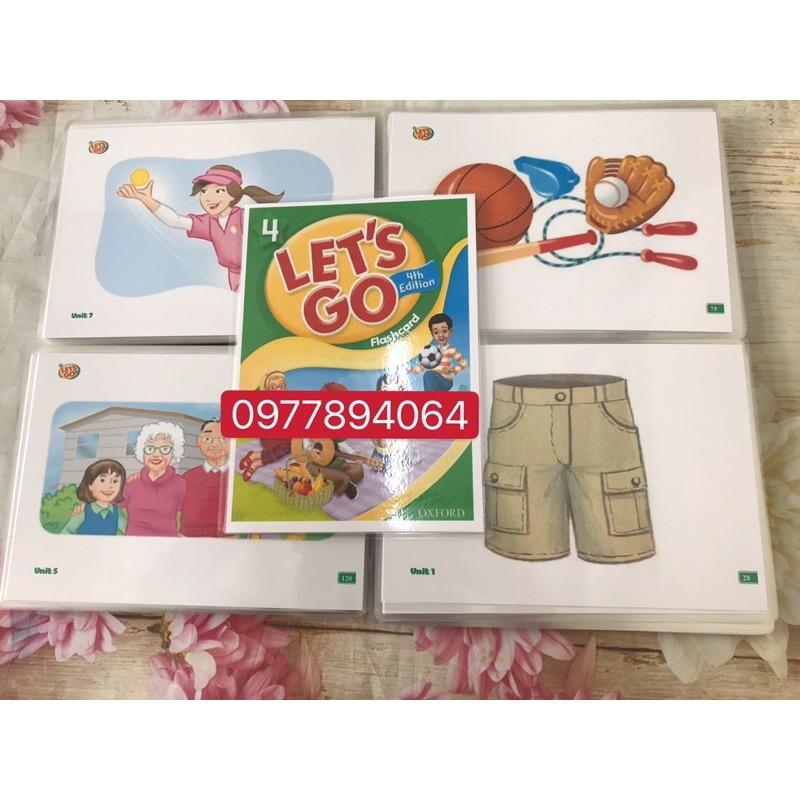 Thẻ Flashcards Tiếng Anh Let’s go 4 phiên bản 4th mới nhất ️ép plastics bền đẹp️