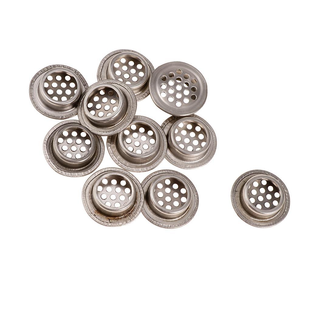 3X Stainless Steel Air Vent Louver Round Hole Air Vent Cover Louver 19mm