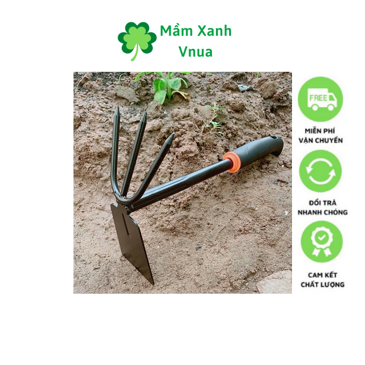 Cuốc và Cào 2 in 1 Tiện Lợi - Cán Cao Su - MG34