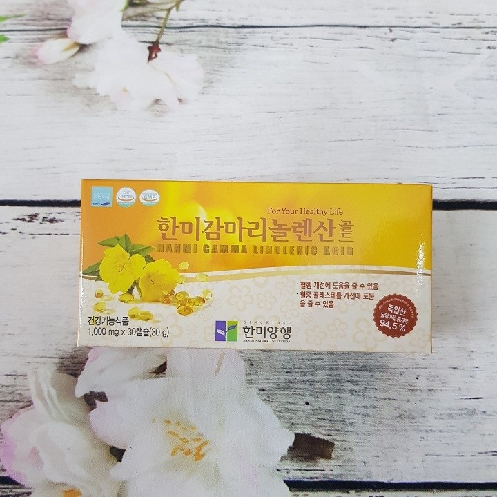 Viên uống nội tiết tố hoa anh thảo hàn quốc 100mg x 30 viên [Hanmi Gamma Linolenic Acid]