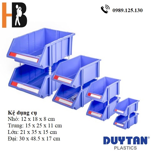 Combo 20 Cặp Kệ Dụng Cụ Nhỏ Duy Tân (12 x18 x 8 cm) - Kệ nhựa đựng ốc vít, hàng hóa, đa năng, giúp sắp xếp gọn gàng đồ đạc