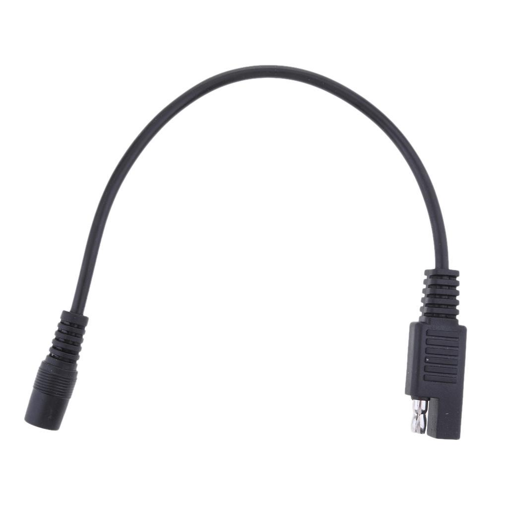 2x 10'' SAE to DC 5.5x2.1mm Coax Female 20AWG Cable Motorcycle Heat Clothing