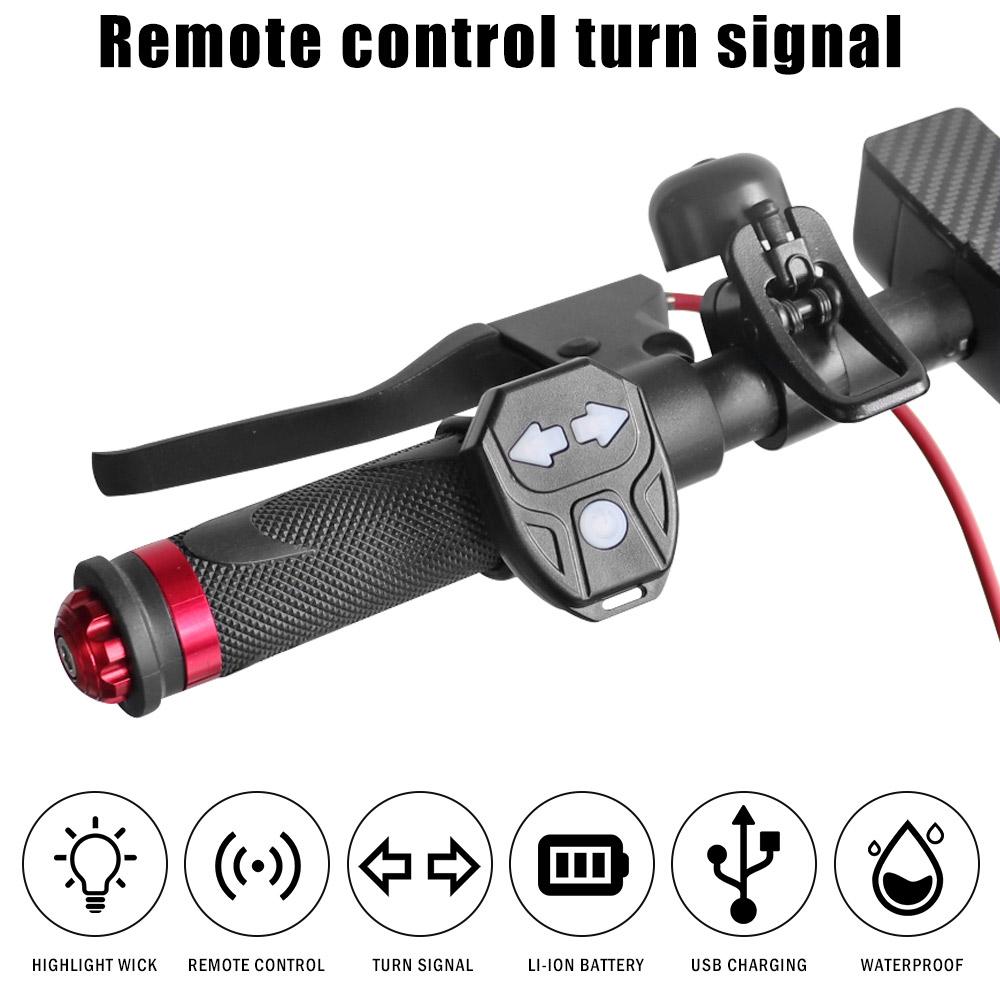 Đèn điều khiển điện điều khiển điều khiển từ xa LED USB có thể sạc lại cho Xiaomi M365 1S Pro Mi3 Tay lái Phanh đèn nhấp nháy Phần Color: Black