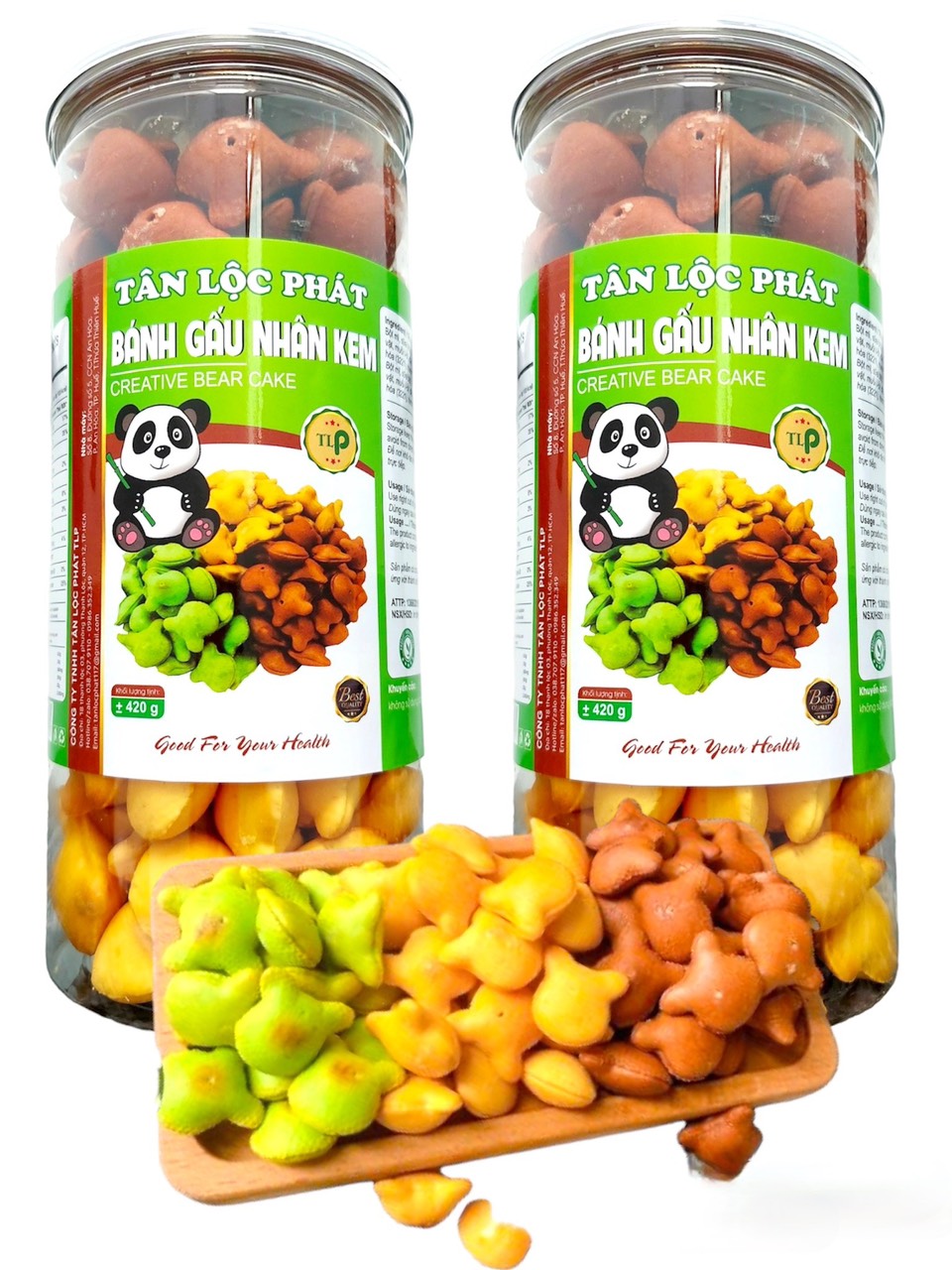 BÁNH GẤU NHÂN KEM MÓN NGON TUỔI THƠ - MỖI HŨ 420G