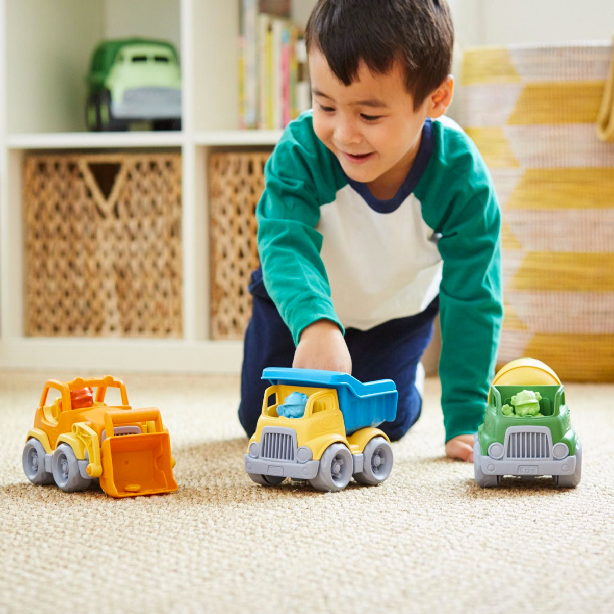 Bộ Đồ Chơi 3 Loại Xe Xây Dựng Green Toys Cho Bé Từ 2 Tuổi