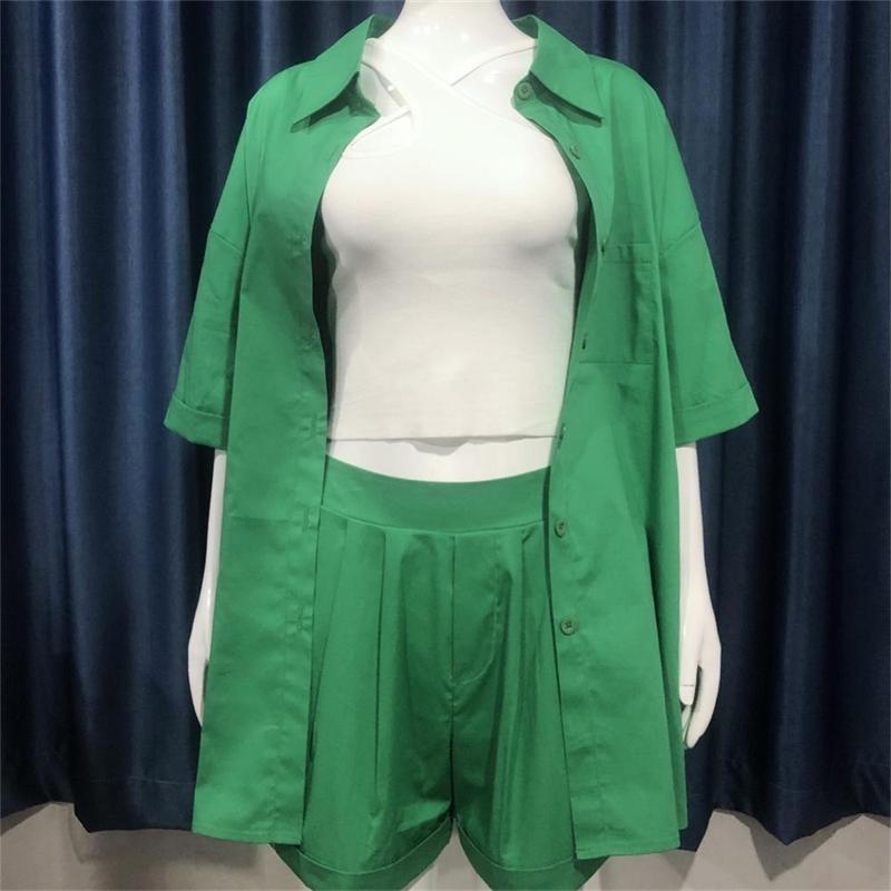 NGYÊN SET SƠMI Zar gồm áo ngắn tay kèm quần short đùi chất dày