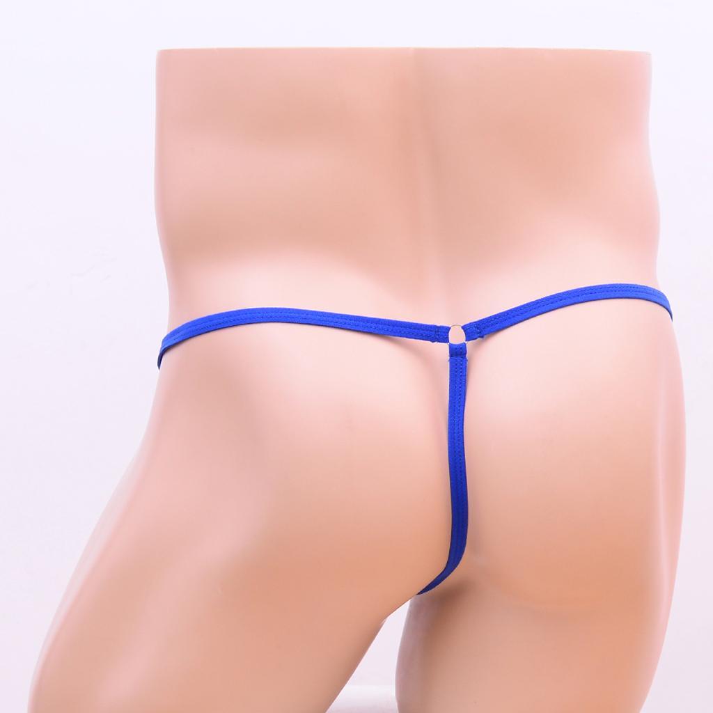 2Pcs Men's Open Front Breathable G-String Underwear Pouch Brief Thong