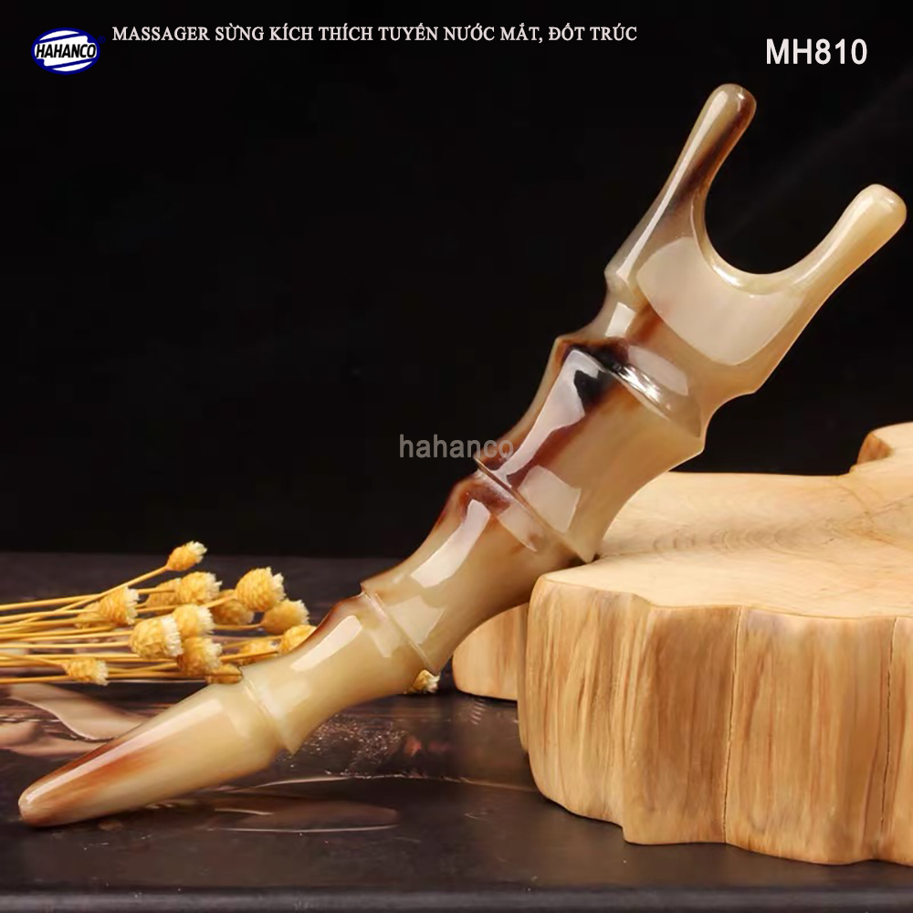 Dụng cụ Mát xa Kích thích tuyến nước mắt, mũi, điểm huyệt đốt trúc bằng sừng Giúp lưu thông máu