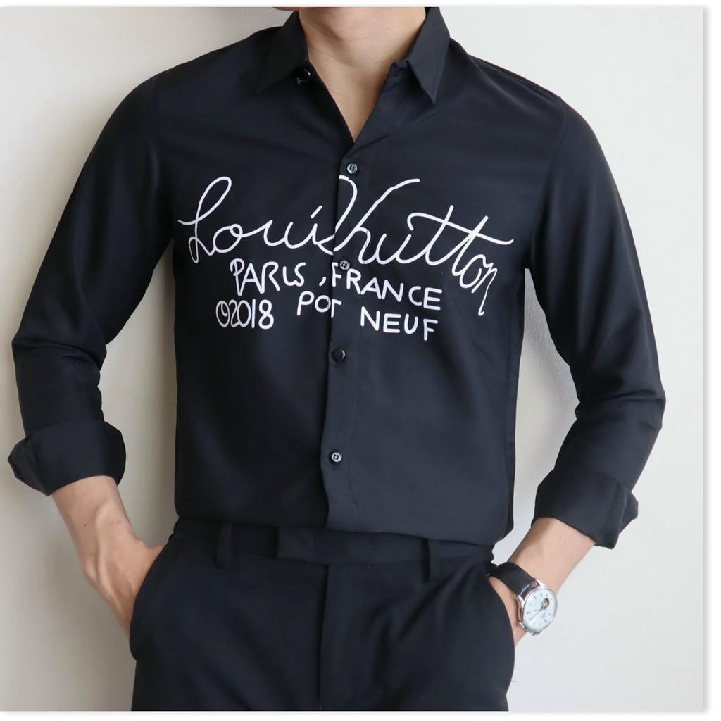 Áo sơ mi in thêu dài tay dành cho nam giới cực phong cách , hot 2021 KME FASHION