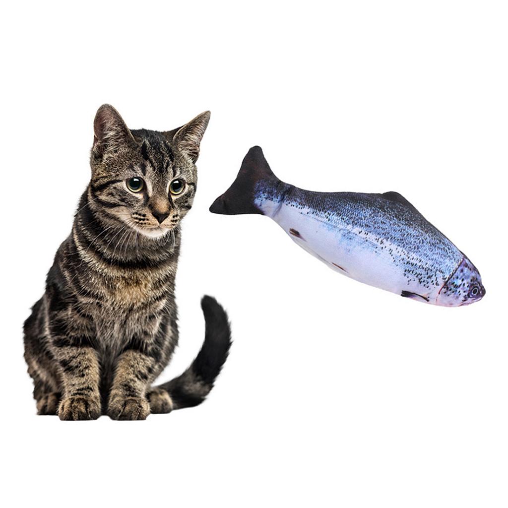 2x Pet Cat Chewing Toy Kitty Interactive Fish Toy Play Toy For Cat Kitten