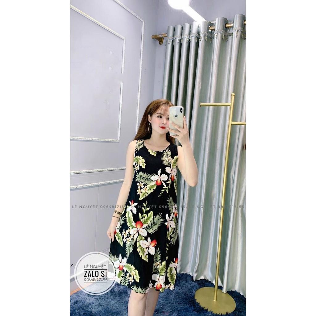 Váy bầu chất lanh mềm mại, siêu dễ thương mặc nhà và mặc ngủ thoải mái dễ chịu