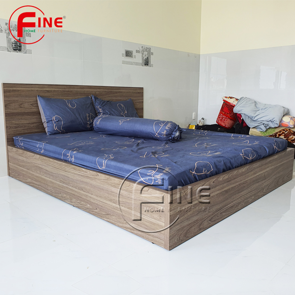 Giường Vai Đứng FINE FG157 (140cm x 200cm) Mẫu hiện đại tối giản, thiết kế đẹp sang trọng