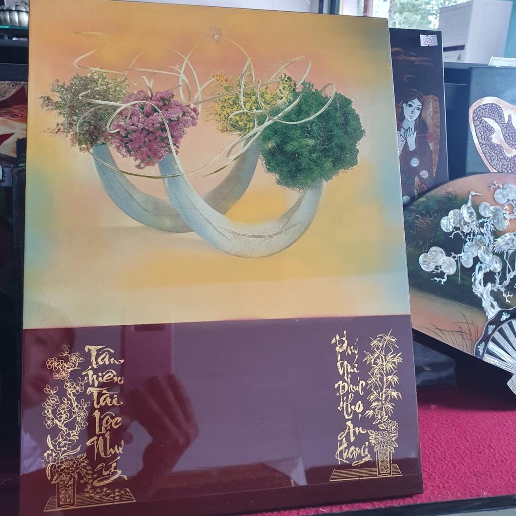 Tranh lịch sơn mài cao cấp Thanh Bình Lê size 30x40 cm treo tường, trang trí nhà cửa, văn phòng, quà tặng tân gia, tặng