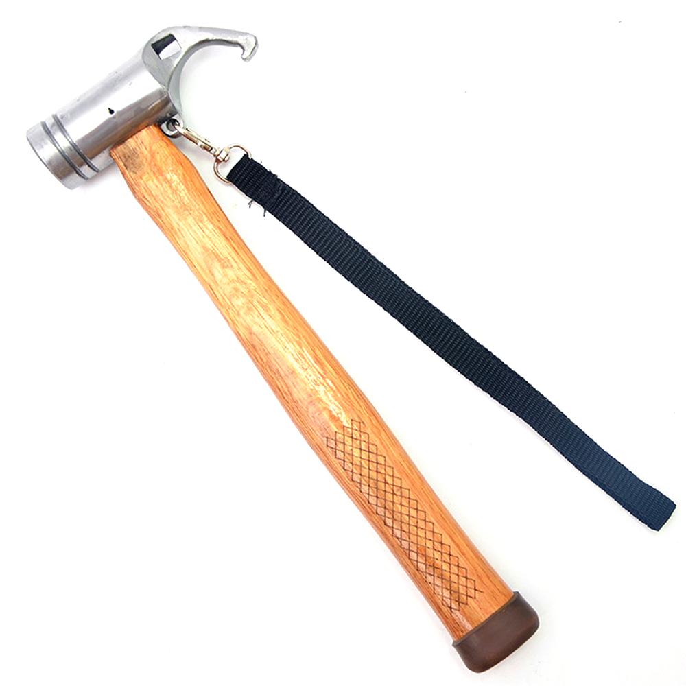 Búa thép đa chức năng ngoài trời nhổ đinh với tay cầm bằng gỗ