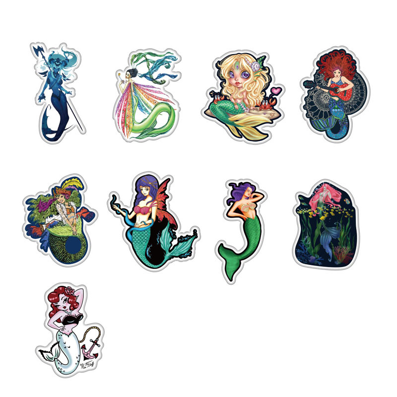 Sticker 50 miếng hình dán Mermaid