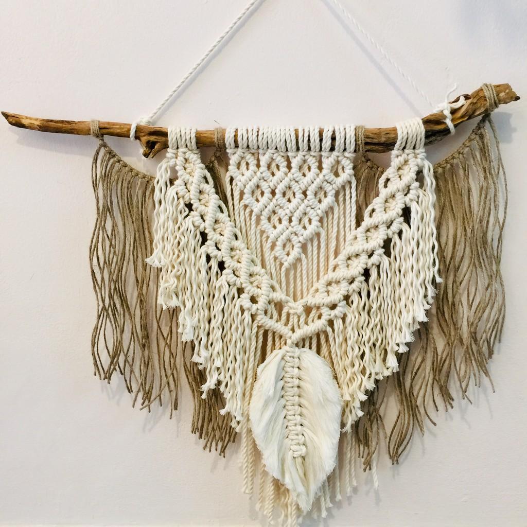 Rèm Macrame trang trí treo tường - Ảnh thật