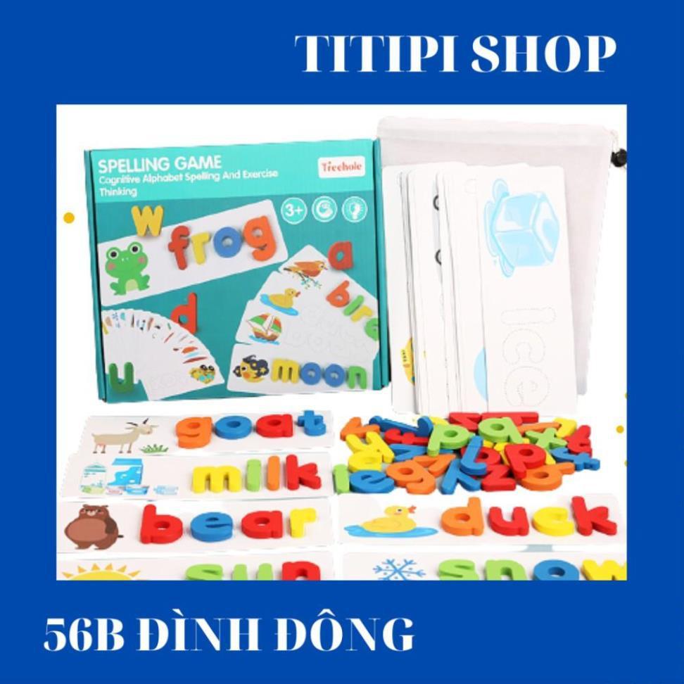 Bộ Ghép Chữ Gỗ Spelling Game Superbee, Học Đánh Vần Tiếng Anh Kèm 28 Thẻ Từ Vựng, Giáo Dục Trí Tuệ