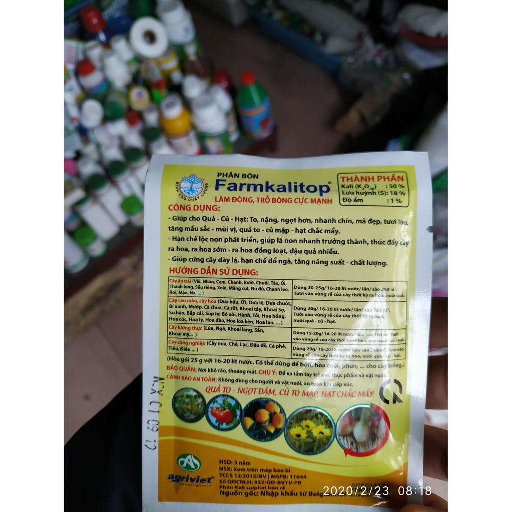 Phân bón nhập khẩu từ Bỉ Farmkalitop - Ra hoa, đậu quả, ngọt trái, mã đẹp
