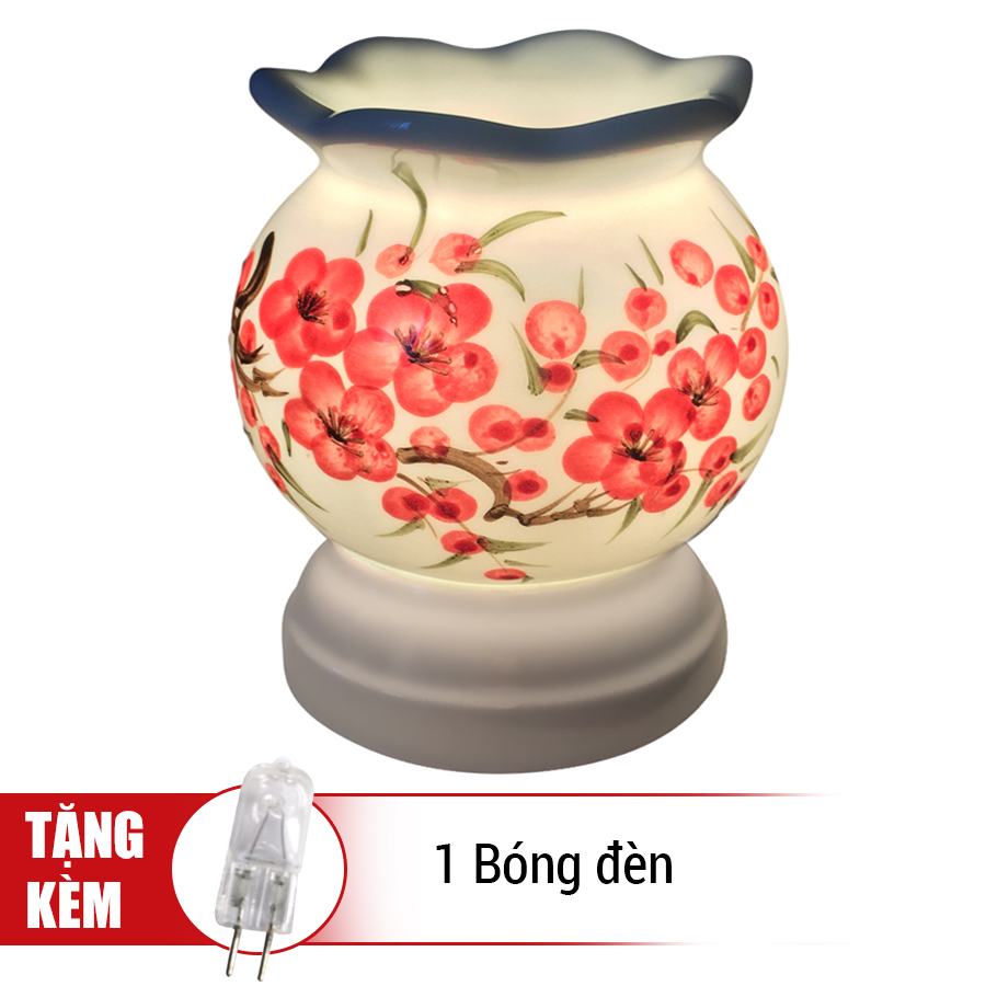 Đèn Xông Tinh Dầu Gốm MNB14 + Tặng Kèm 1 Bóng Đèn