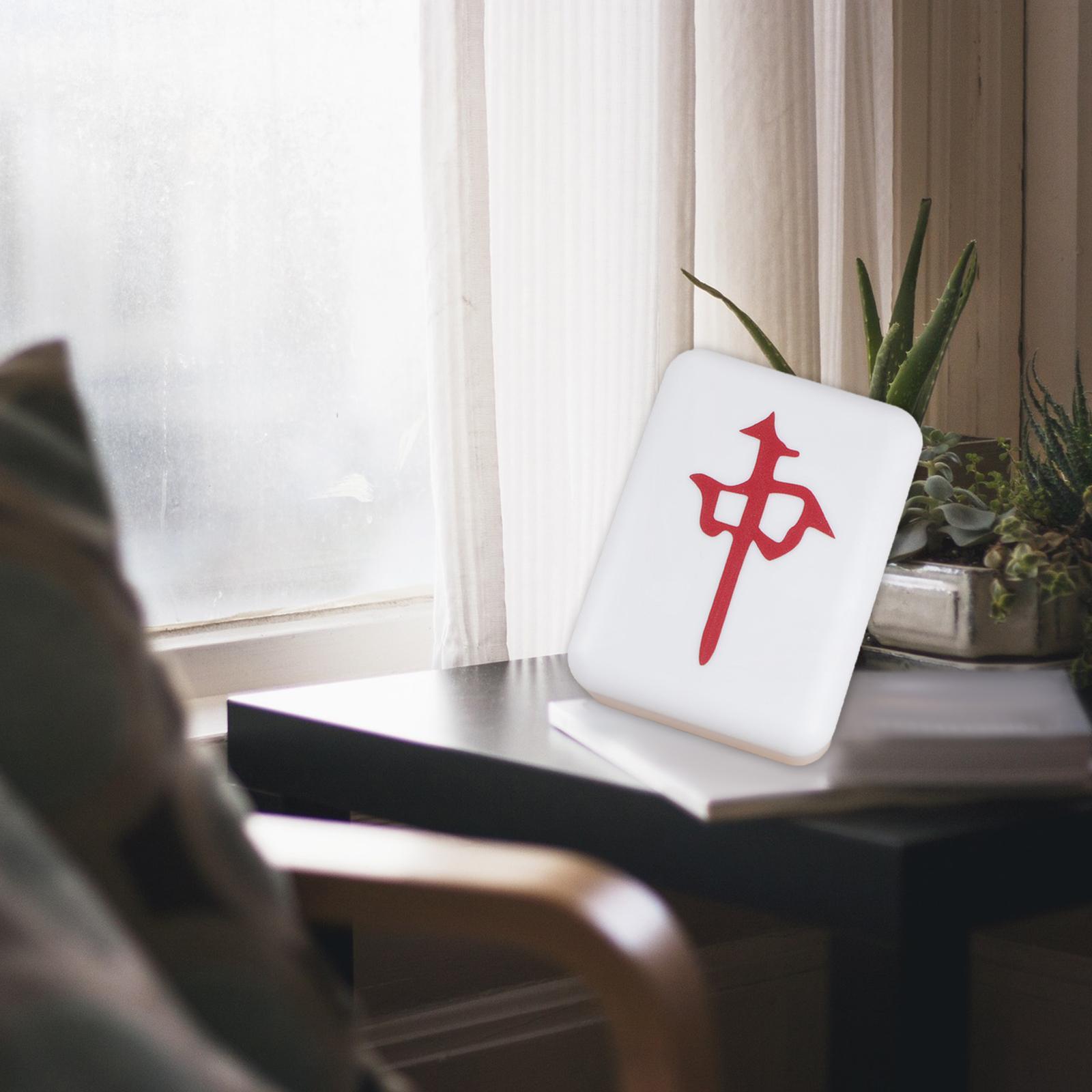 2x Tabletop Portable LED Mahjong Night Lamp Rechargeable for Living Room