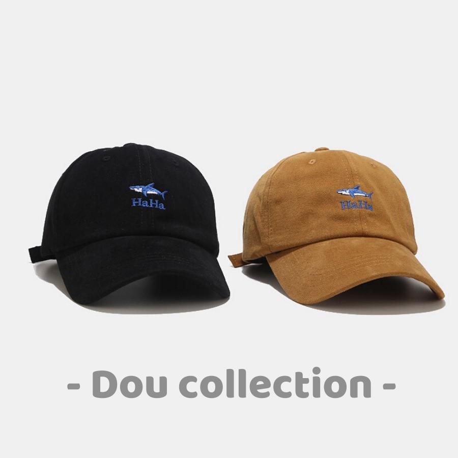 Mũ Lưỡi Trai Unisex Thiêu Logo Cá Mập HAHA - Chất Liệu Cotton - Mã NV018