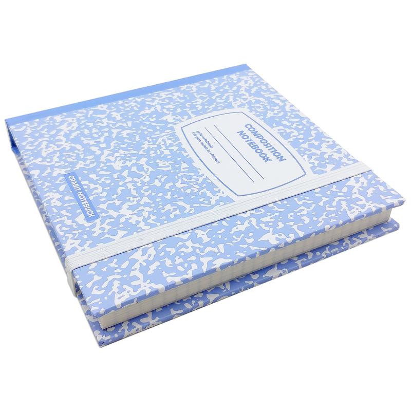 Sổ Grid Khổ Vuông 140 Trang 130gsm - Crabit Notebuck 1593 + Kèm Sticker Composition Collection - Tím Blueberries