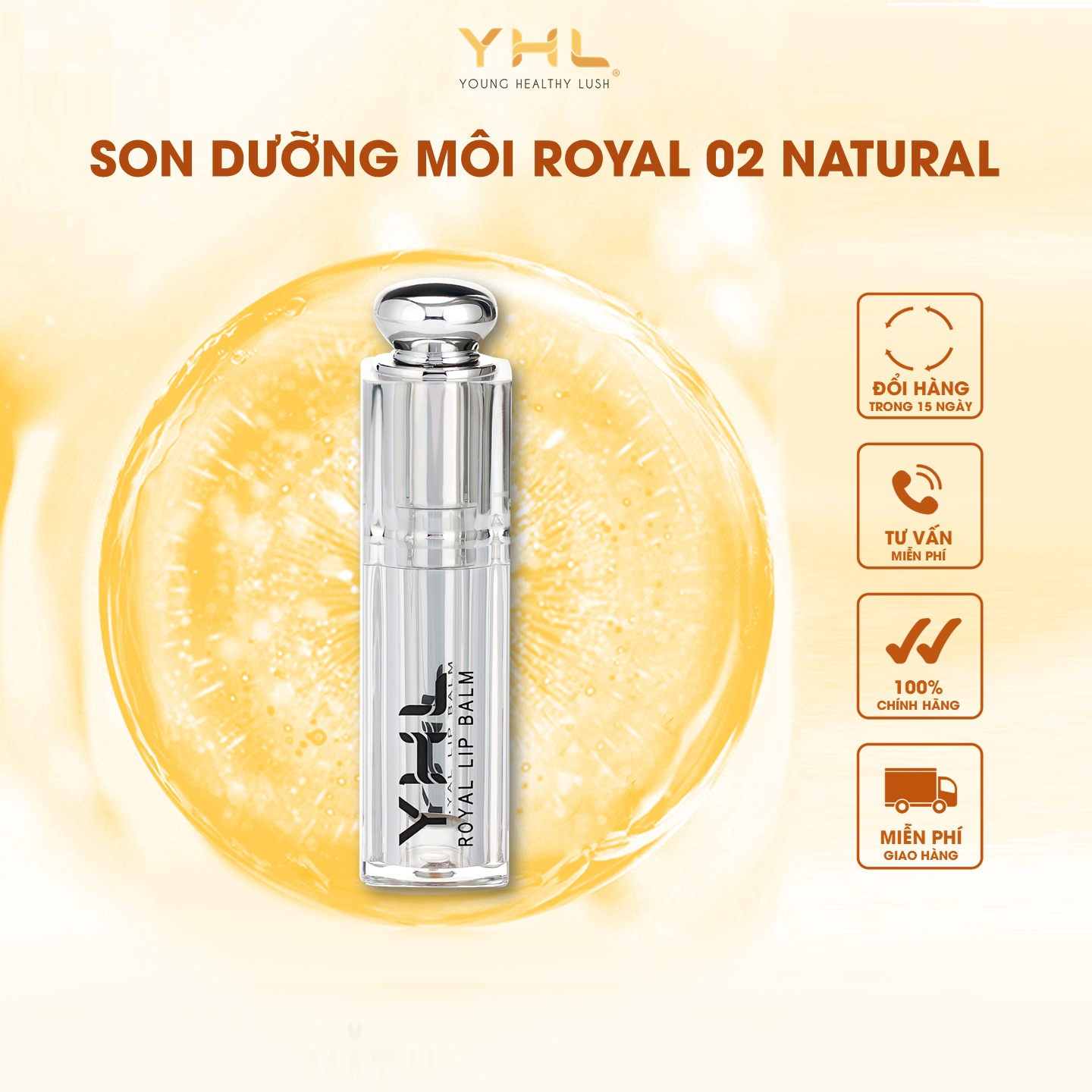 Son Dưỡng Môi Royal Yhl - 01 Màu Hồng Tự Nhiên