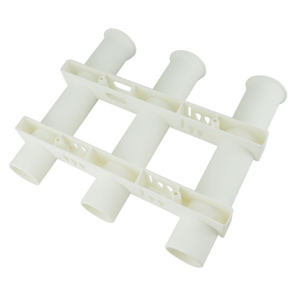 2Pieces 3Tubes Fishing Rod Holder Pole Mount Bracket For Marine Fishing Boat