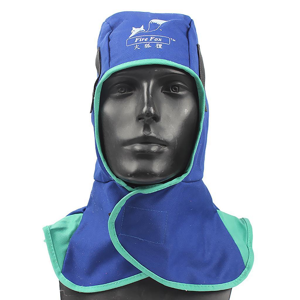 2 Pcs Flame Retardant Safety Welding Neck Head Protective Hood - Blue