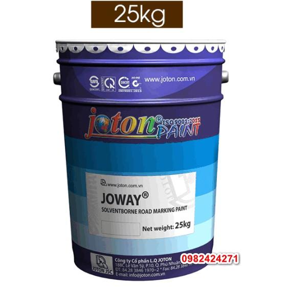 Sơn kẻ vạch JOWAY- 4 màu Trắng, Đen, Đỏ, Vàng - 5kg